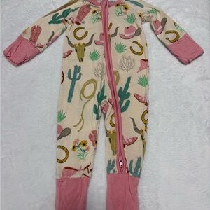 Little Sleepies Ready to Rodeo Zippy Newborn Bamboo Western EUC